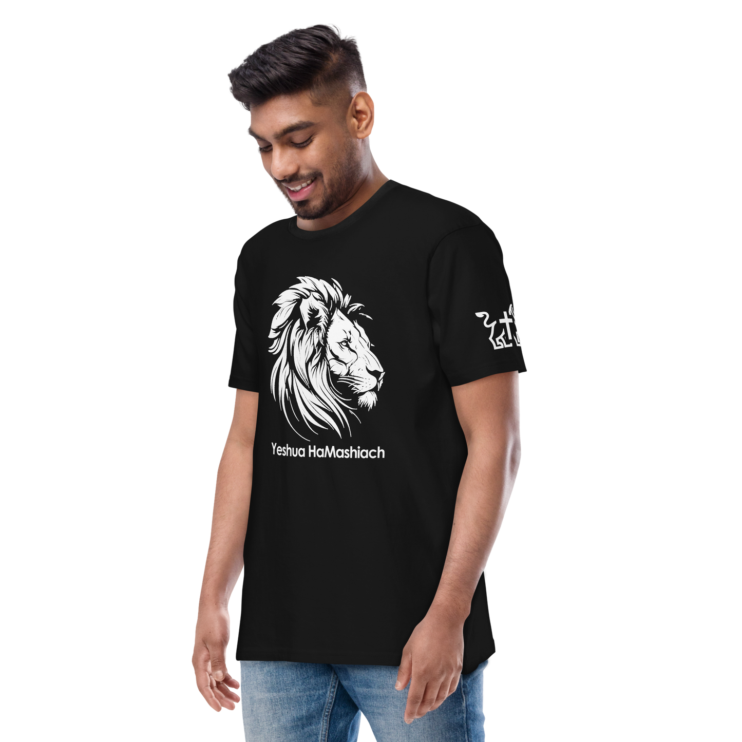 Yeshua HaMashiach black heavyweight tee