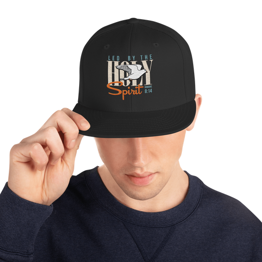 Led by the Holy Spirit black embroidered