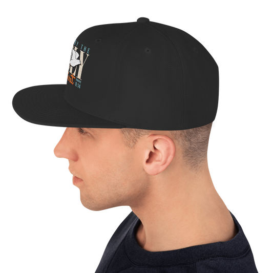 Led by the Holy Spirit black embroidered