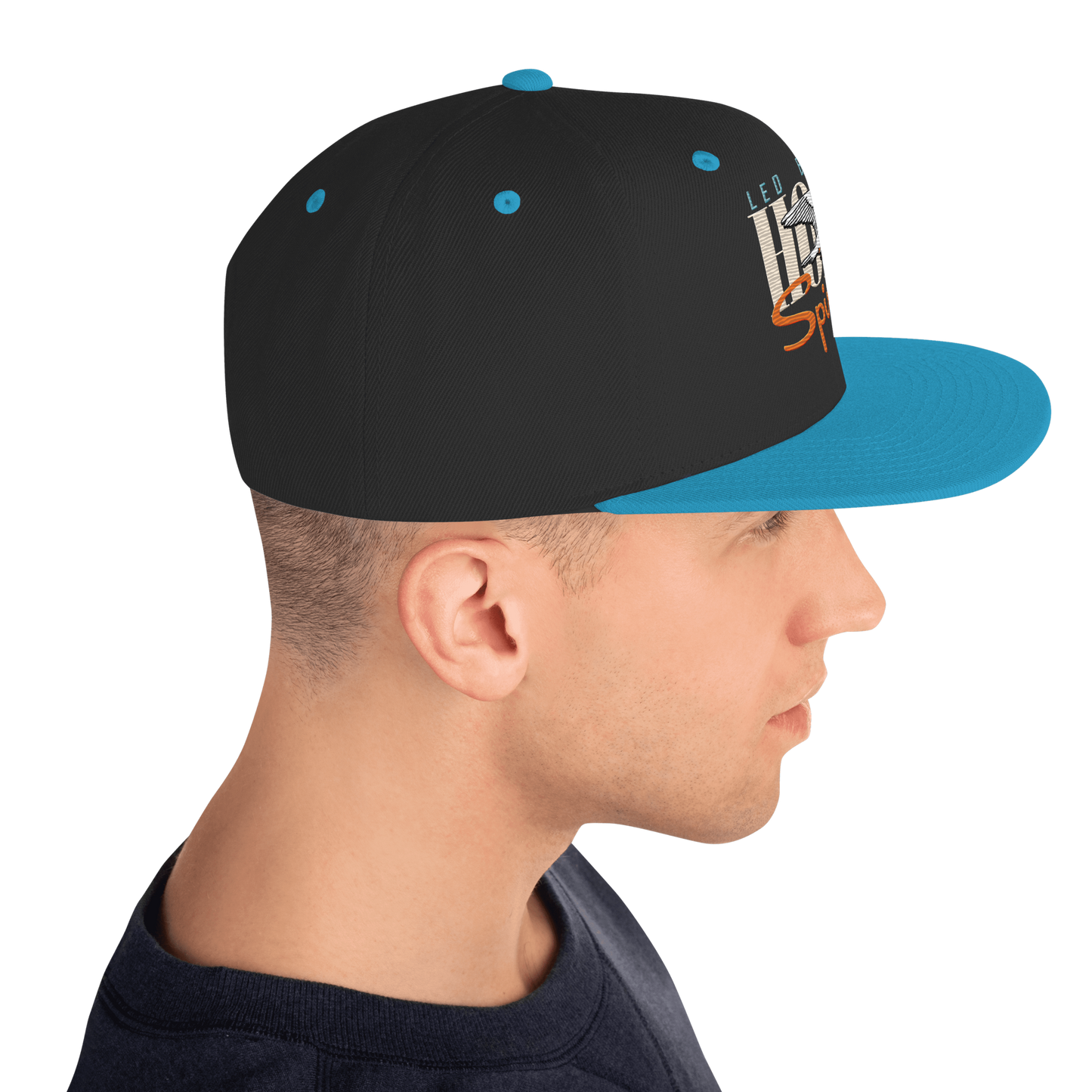 Led by the Holy Spirit black/teal embroidered