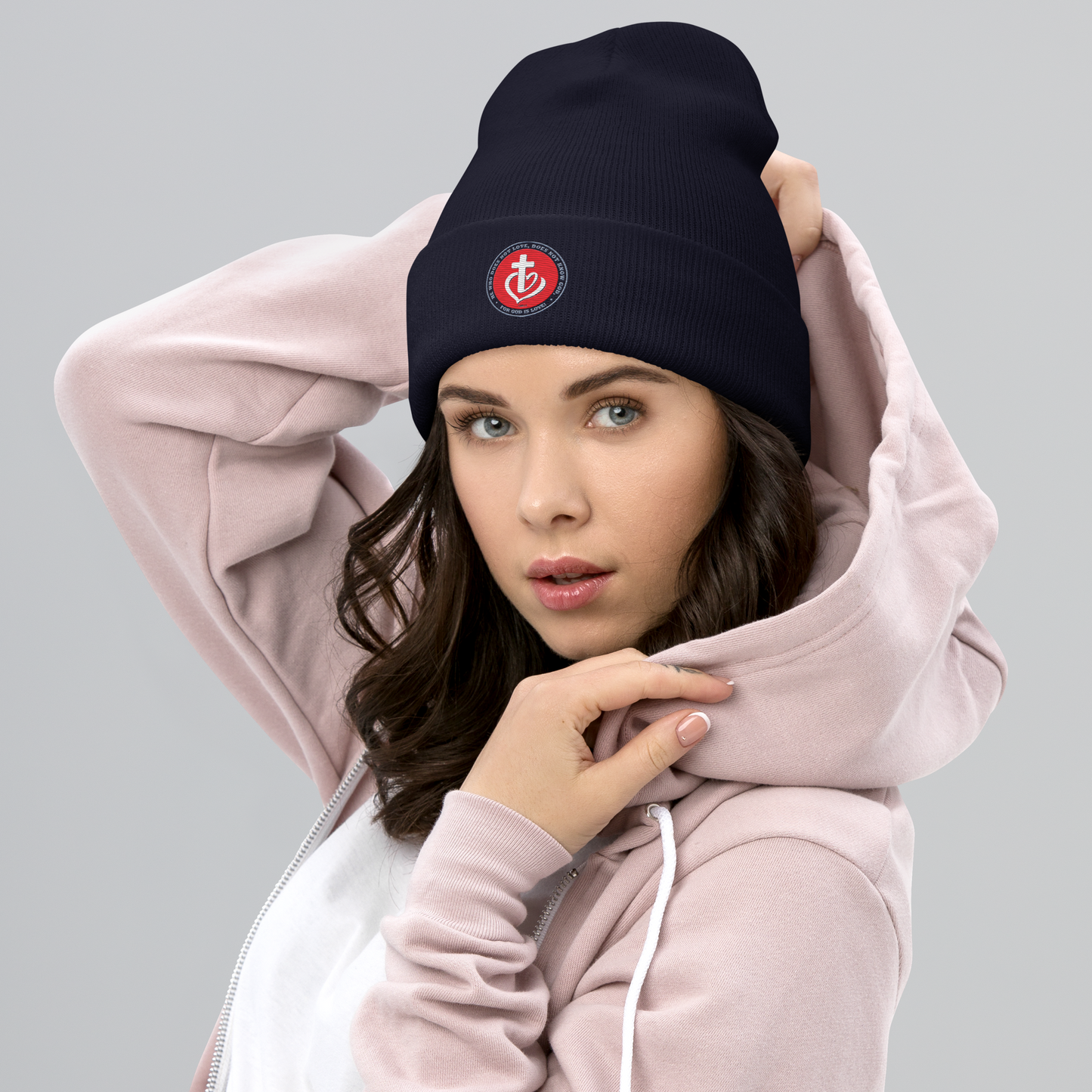 God is Love embroidered beanie