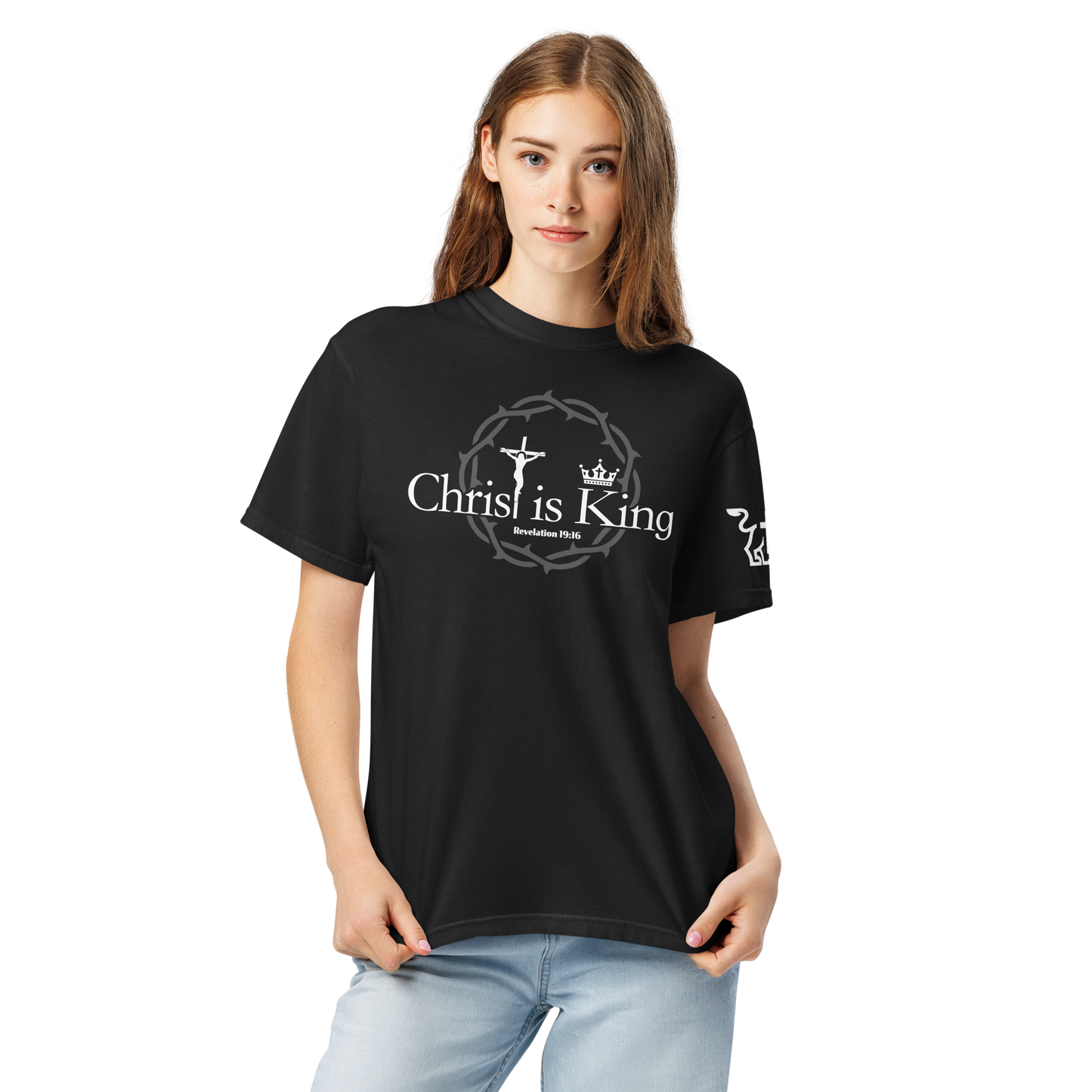Christ is King heavyweight t-shirt