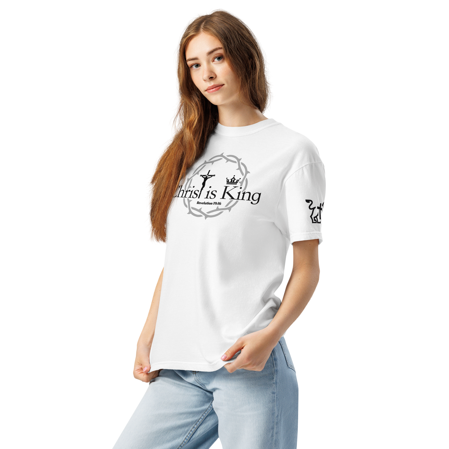 Christ is King heavyweight t-shirt