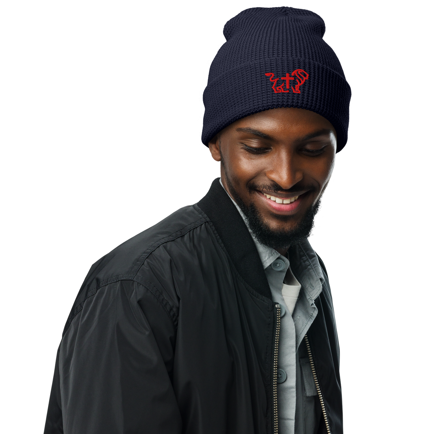JIC embroidered navy II beanie